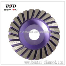 Roda de alumínio de alta qualidade do diamante de Turbo do diamante de 100mm para a moedura do assoalho